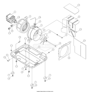 Main Unit Diagram and Parts List for 1715-0  Briggs and Stratton Generator